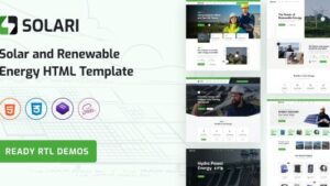 Solari (v1.5) Ecology & Solar Energy HTML Template + RTL
