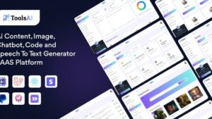 ToolsAi v1.5 - Ai Content, Image, Chatbot, Code and Speech To Text Generator SAAS Platform