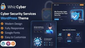 WhizCyber v1.0 Cyber Security WordPress Theme