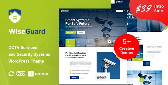 WiseGuard CCTV and Security Systems WordPress Theme v1.0.0 - 专业监控与安防系统WordPress主题