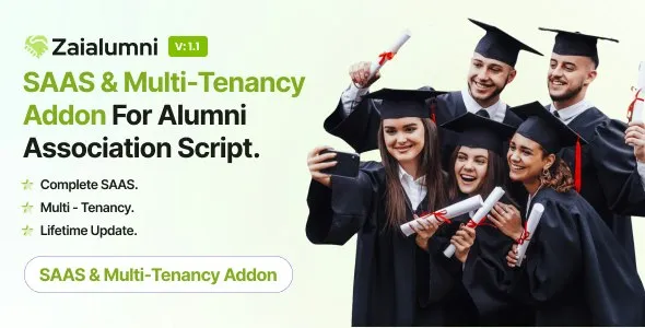 Zaialumni (v1.2) Alumni Association SAAS With Multi-Tenancy Addon