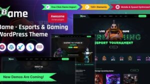 Bame v1.0.0 eSports and Gaming WordPress Theme