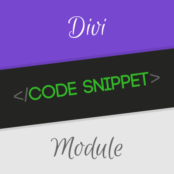 Divi Code Snippet Module v1.4.1