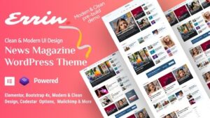 Errin (v2.0.2) Personal Blog WordPress Theme