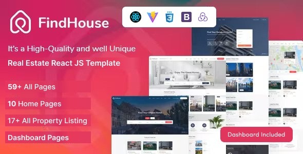 FindHouse (1 October 2024) Real Estate React JS Template