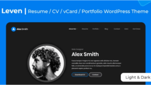 Leven v.1.8.1 CV/Resume WordPress Theme