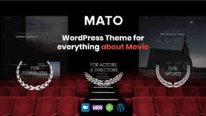 Mato (v1.2.4) Movie Studios and Filmmakers WordPress Theme
