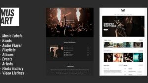 Musart (v1.2.2) Music Label and Artists WordPress Theme