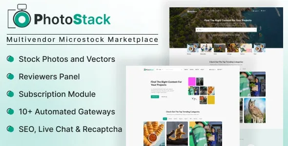 PhotoStack Multivendor Microstock Marketplace v1.0