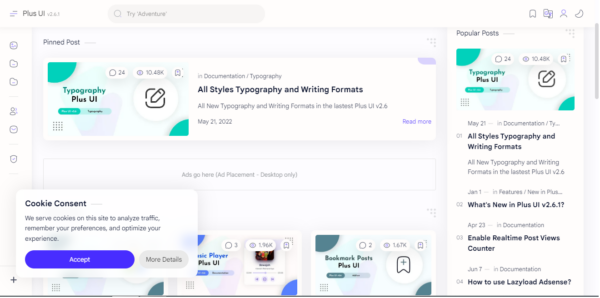 Plus UI (v2.6.2) Modern Responsive Blogger Template