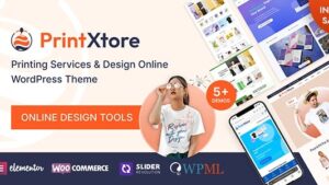 PrintXtore (v1.7.6) Printing Services & Design Online WordPress WooCommerce Theme