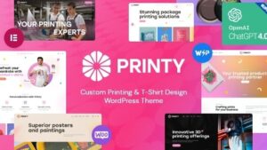 Printy (v1.8.0) Custom Printing & T-Shirt Design WordPress Theme