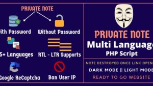 Privy - Private Note Multi Language PHP Script 11 May 2022