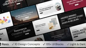 Resonance (v1.6) Modern Multipurpose One/Multi Page WordPress Theme