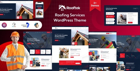 Rooftek v1.0.0 Roofing Services WordPress Theme