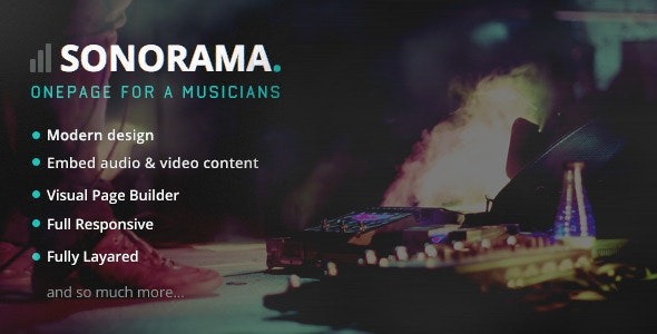 Sonorama v2.5 Music Band & Musician WordPress Theme