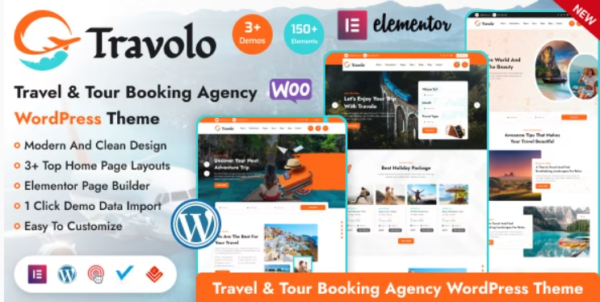 Travolo (v1.1.0) Travel & Tour Booking WordPress Theme