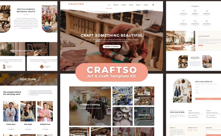Craftso - 免费下载Elementor模板套件