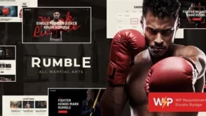 Rumble v1.3.1 Boxing & Mixed Martial Arts Fighting WordPress Theme