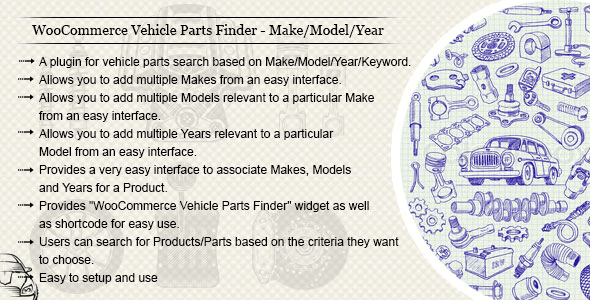 WooCommerce Vehicle Parts Finder v3.7 Make/Model/Year