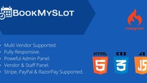 BookMySlot v1.2 - Multi Vendor Service Appointment & Event Booking PHP Software 