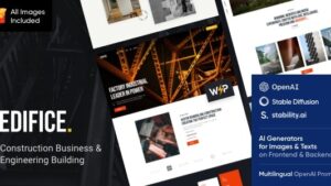 Edifice (v1.8.0) Construction & Building WordPress Theme