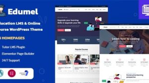 Edumel v1.0 Education LMS WordPress Theme