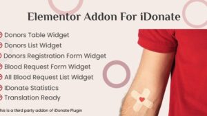 Elementor Addon for IDonatePro v1.0 Blood Donation, Request And Donor Management