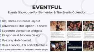 Eventful v1.0 Events Showcase For Elementor And The Events Calendar