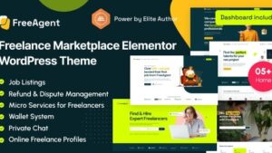FreeAgent v2.1.2 Freelance Marketplace Elementor WordPress Theme
