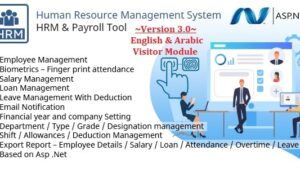 HRMS v4.1 Human Resource Management System, Manage Employee Payroll Salary ZkTeco BioMetric attendance