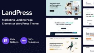 LandPress (v1.5) Marketing Landing Page Elementor WordPress Theme