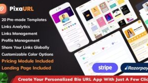 PixaURL v0.1.1 Run Your Own SaaS Platform for Building Bio URL , Mini Sites, Digital Cards