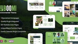 Boomi (v1.0.8) Environment & Ecology WordPress Theme