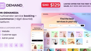 On-Demand24 (v1.0) Multivendor Service Booking + eCommerce (+dgtl downld) platform (cust web, mob, admin)