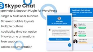 Skype Chat Support Pro WordPress Plugin v1.1.1