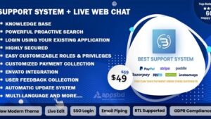 Best Support System v.4.1.4 - Live Web Chat & Client Support Desk & Support Ticket Help Centre