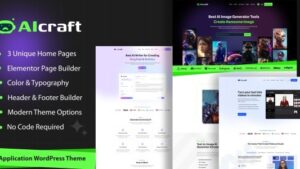 AIcraft (v1.0.1) AI Application & Generator WordPress Theme