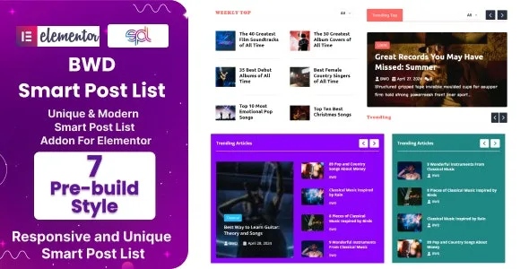 BWD Smart Post List Addon For Elementor v1.3.0