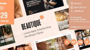 Beautique v1.5.0 Luxury Salon & Barbershop WordPress Theme [Activated]