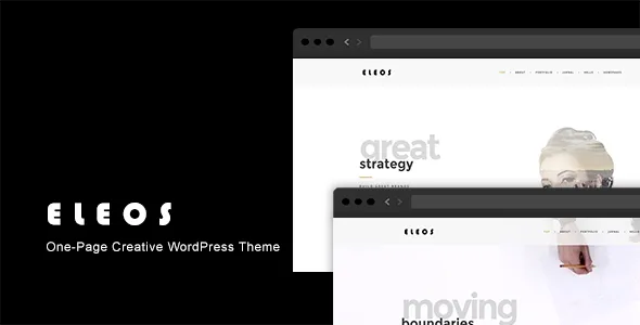 Eleos (v1.3.6) 单页创意WordPress主题 - 现代设计与多功能性完美结合