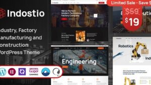 Indostio v1.1.2 Factory and Manufacturing WordPress Theme