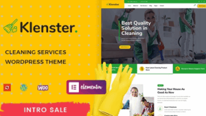 Klenster (v1.0.9) Cleaning Services WordPress Theme
