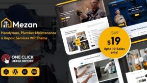 Mezon (v1.0.6) Plumber, Handyman Services WordPress Theme