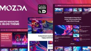 Mozda (v1.2) Micro Magazine & Blog Theme with Dark Mode