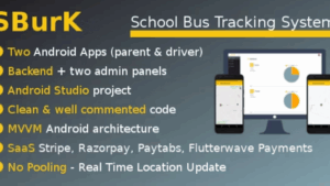 SBurK v3.3 - School Bus Tracker - Two Android Apps + Backend + Admin panels - SaaS Download