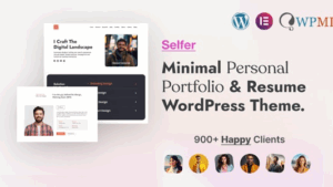 Selfer (v2.0.3) Minimal Personal Portfolio WordPress Theme
