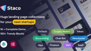 Staco v1.0 SaaS Startup Business WordPress Theme