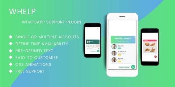 Whelp v1.0 JQuery WhatsApp Help Chat Plugin