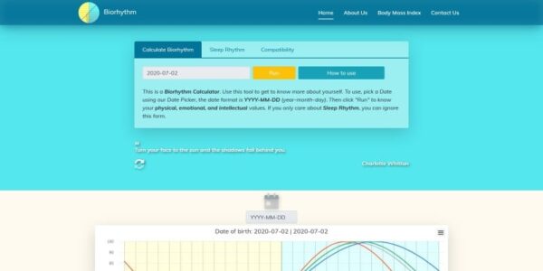 Yet Another Biorhythm Calculator PHP v1.0